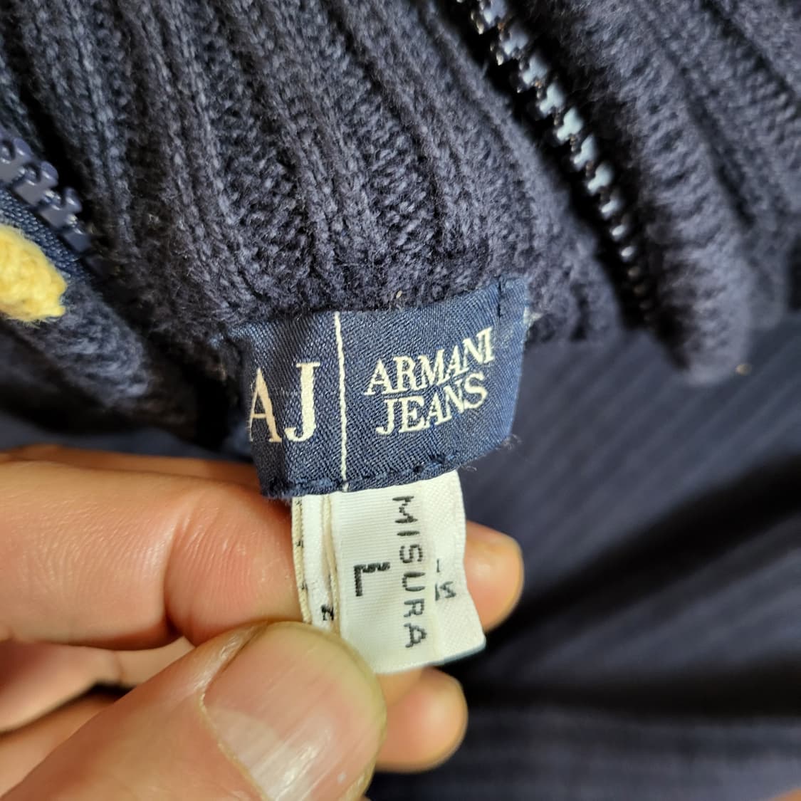 Armani JEANS 집업 니트 (L) 상품이미지7