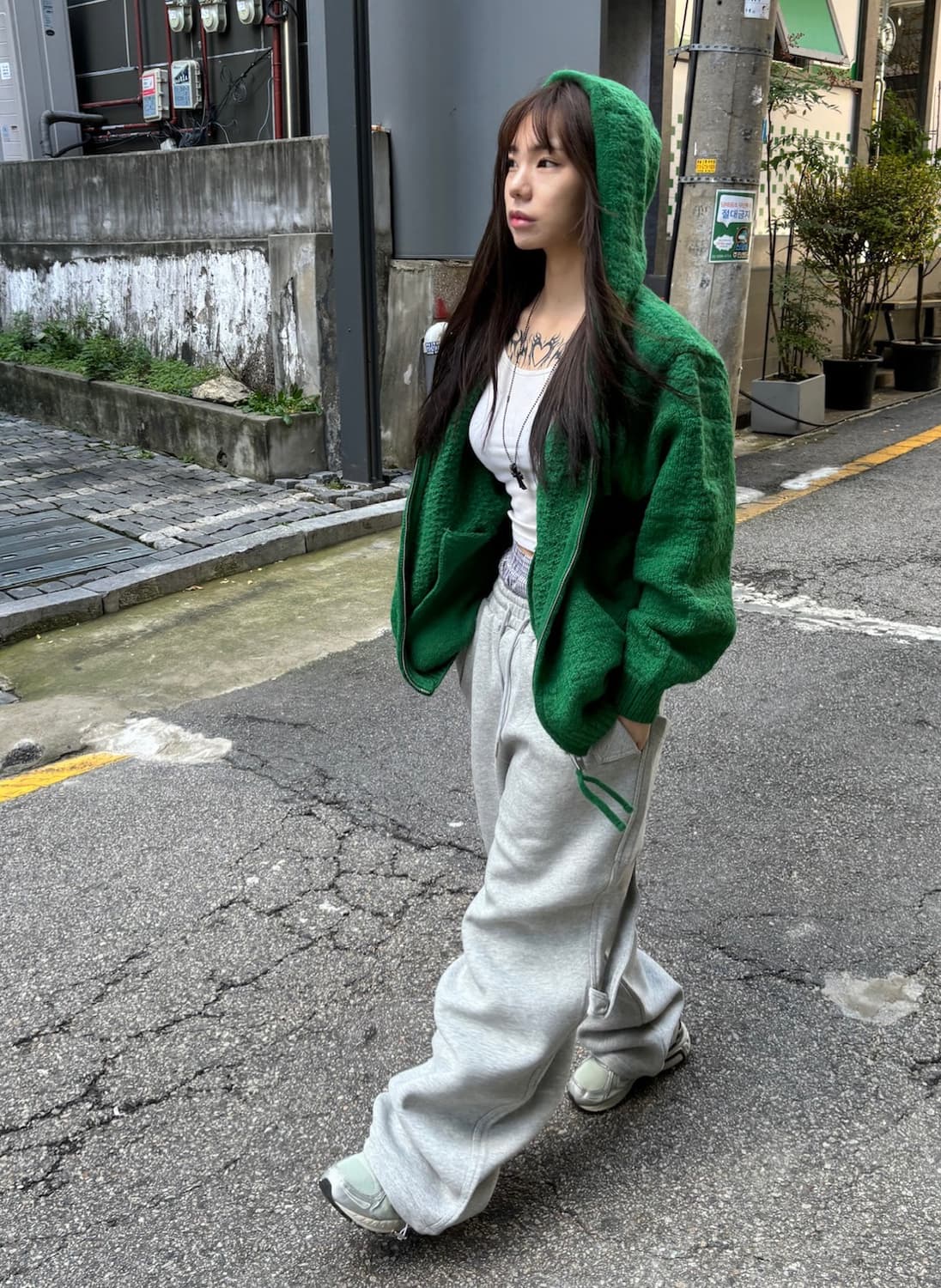 *Pre order [unisex] 플로우 투웨이 니트 후드집업(2co) 상품이미지5