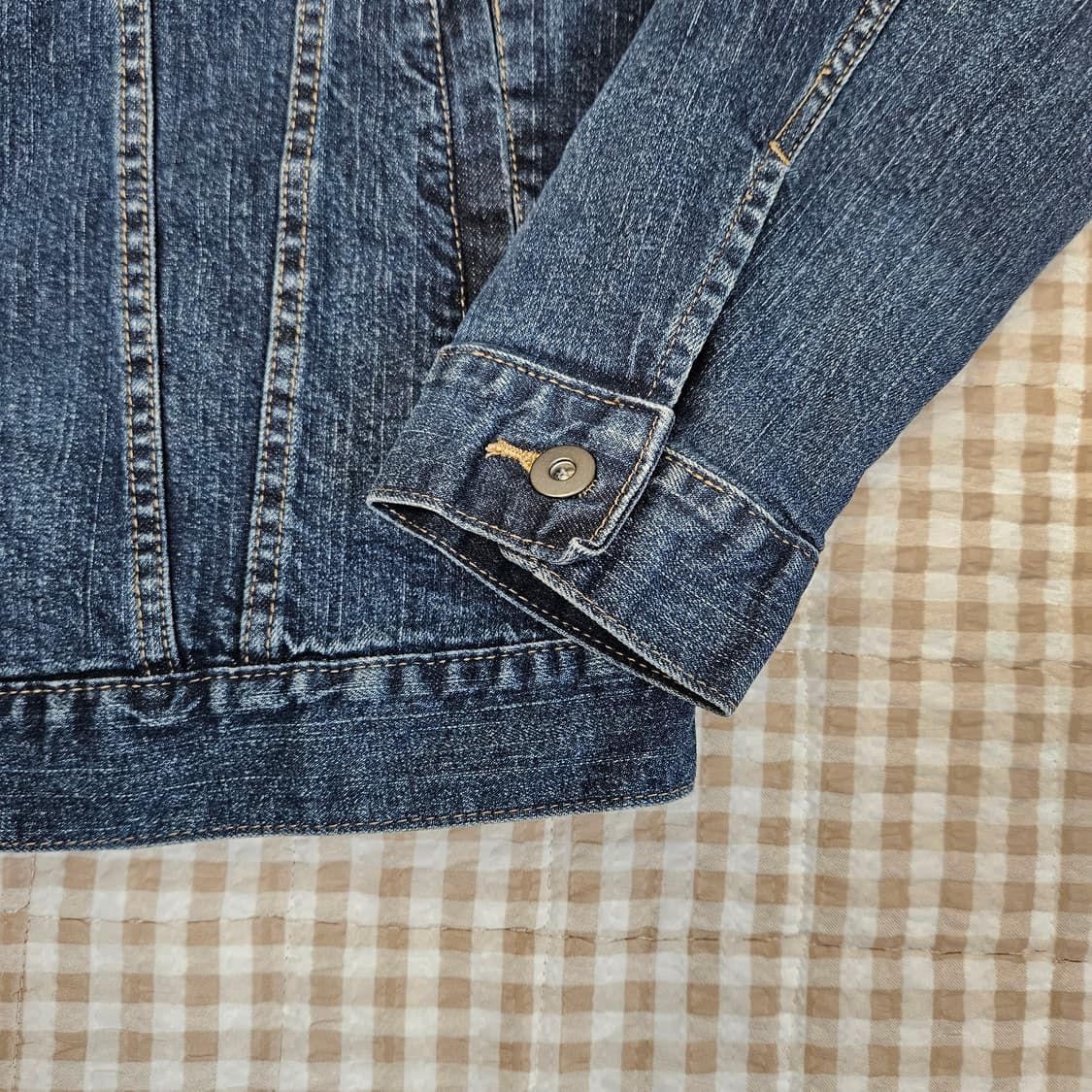 유니클로 스판 데님 청자켓 남자100 상품이미지4