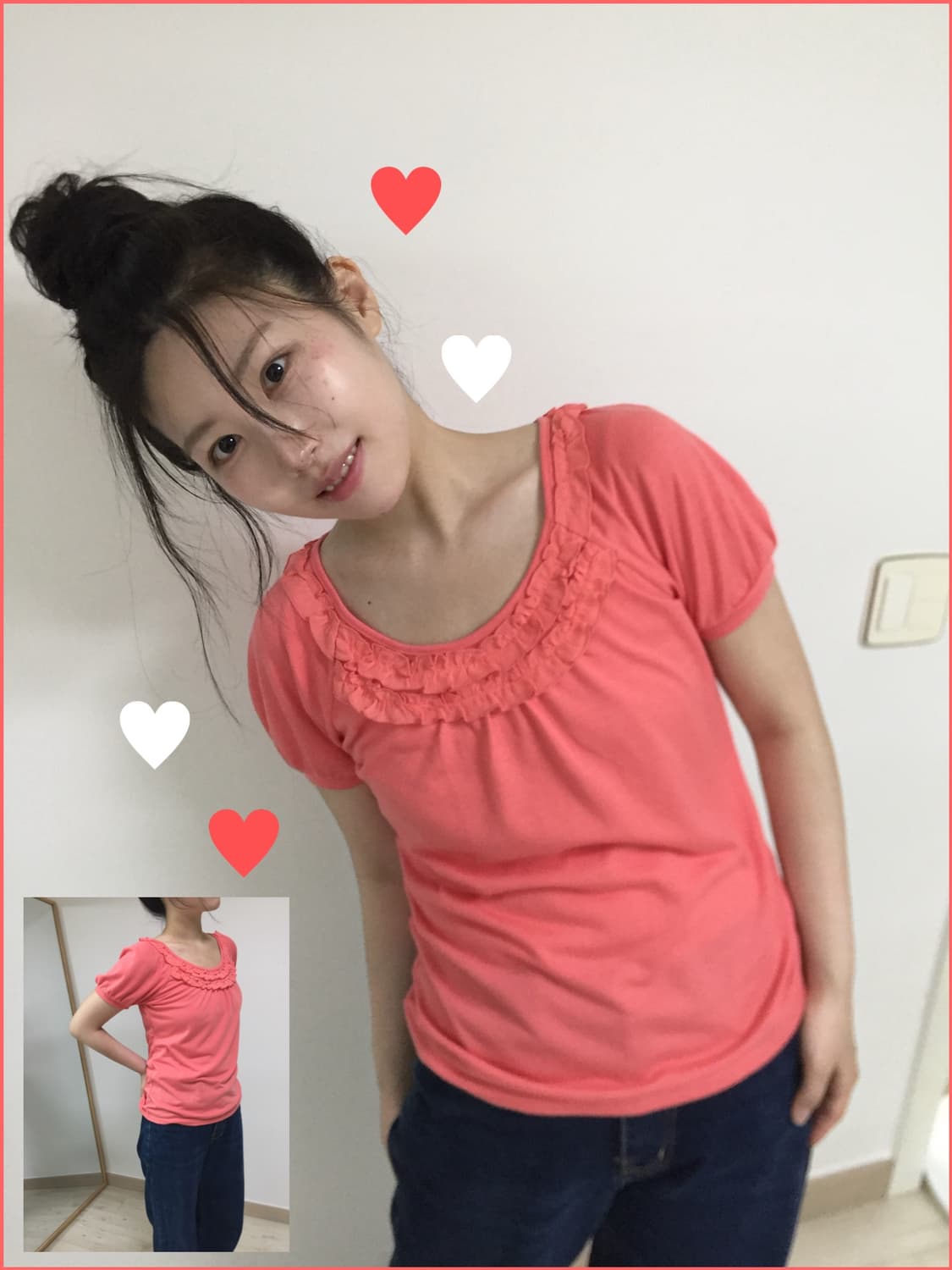 vintage frill coral balloon top T 상품이미지2