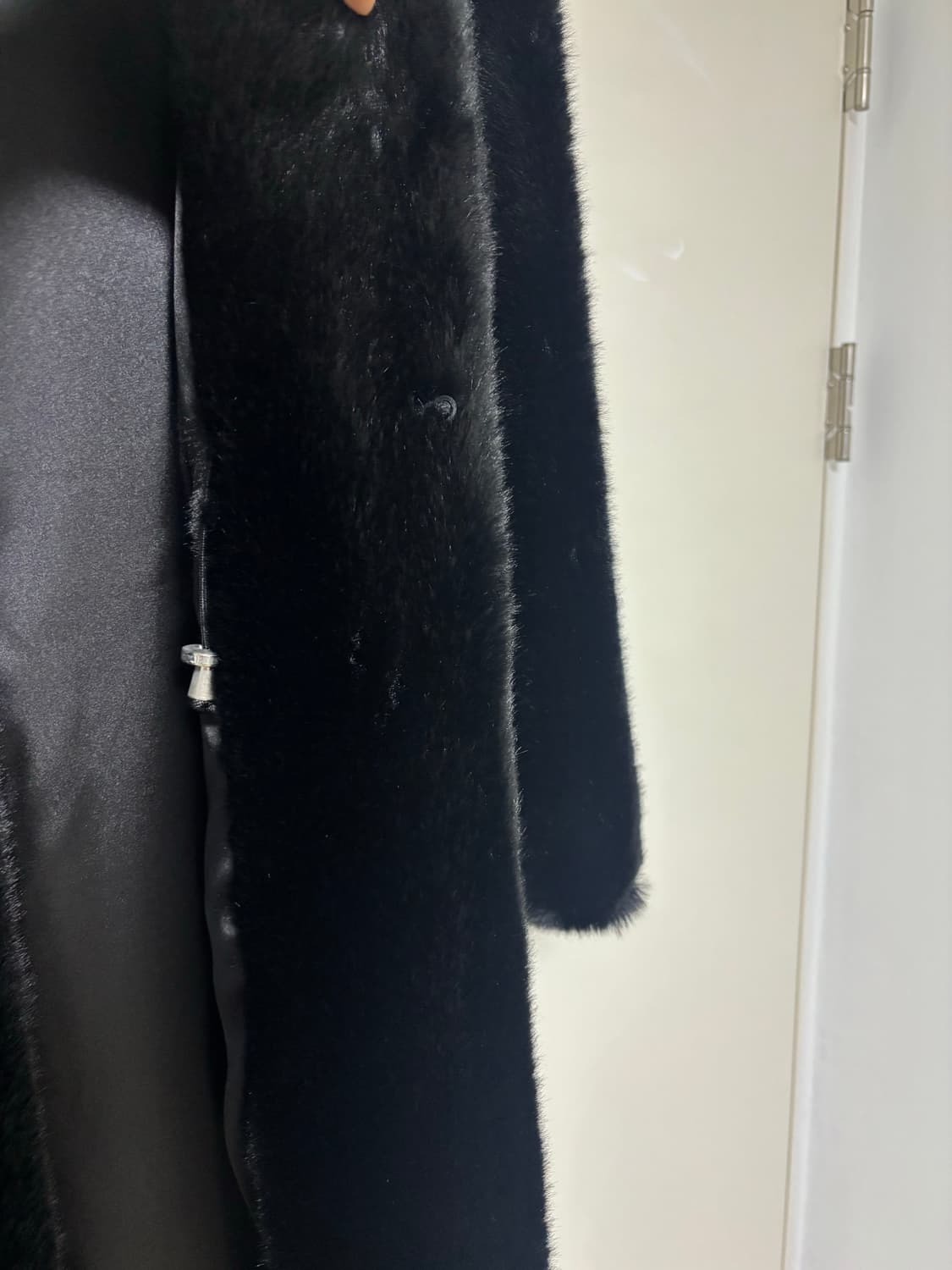 후드 블랙 퍼코트  상품이미지3