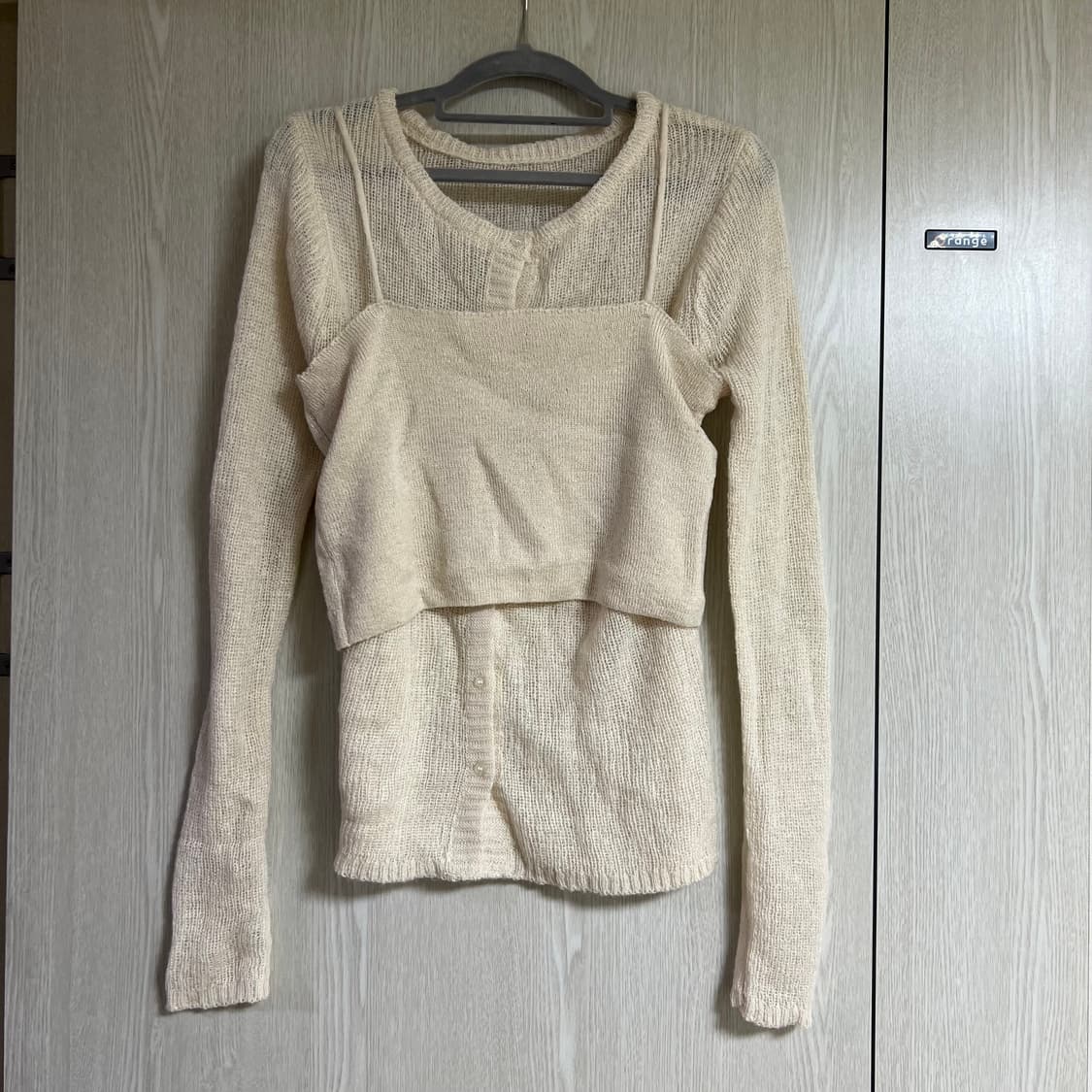 히니크 니트 뷔스티에 가디건 세트 상품이미지2