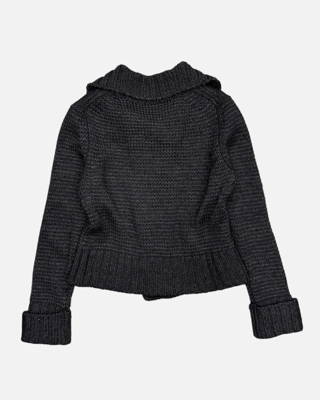 charcoal wool knit collar cardigan 상품이미지4