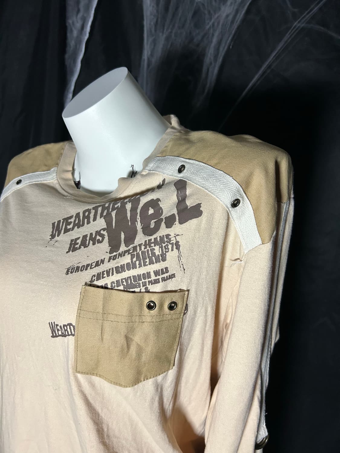 beige y2k sleeve  상품이미지2