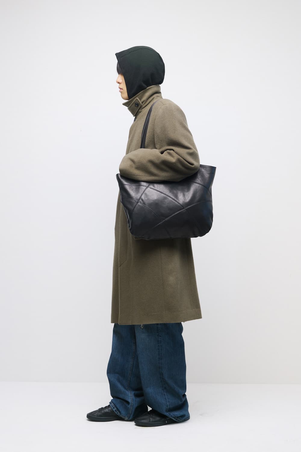 해칭룸 Web Tote Lamb Skin Black 상품이미지6