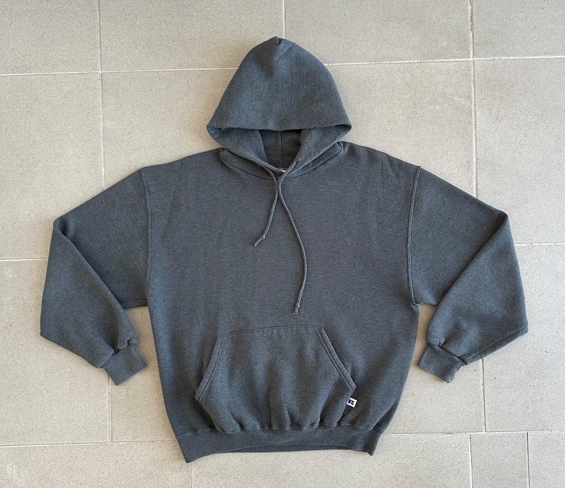 90s 빈티지 러셀 후드 다크그레이 L 상품이미지1