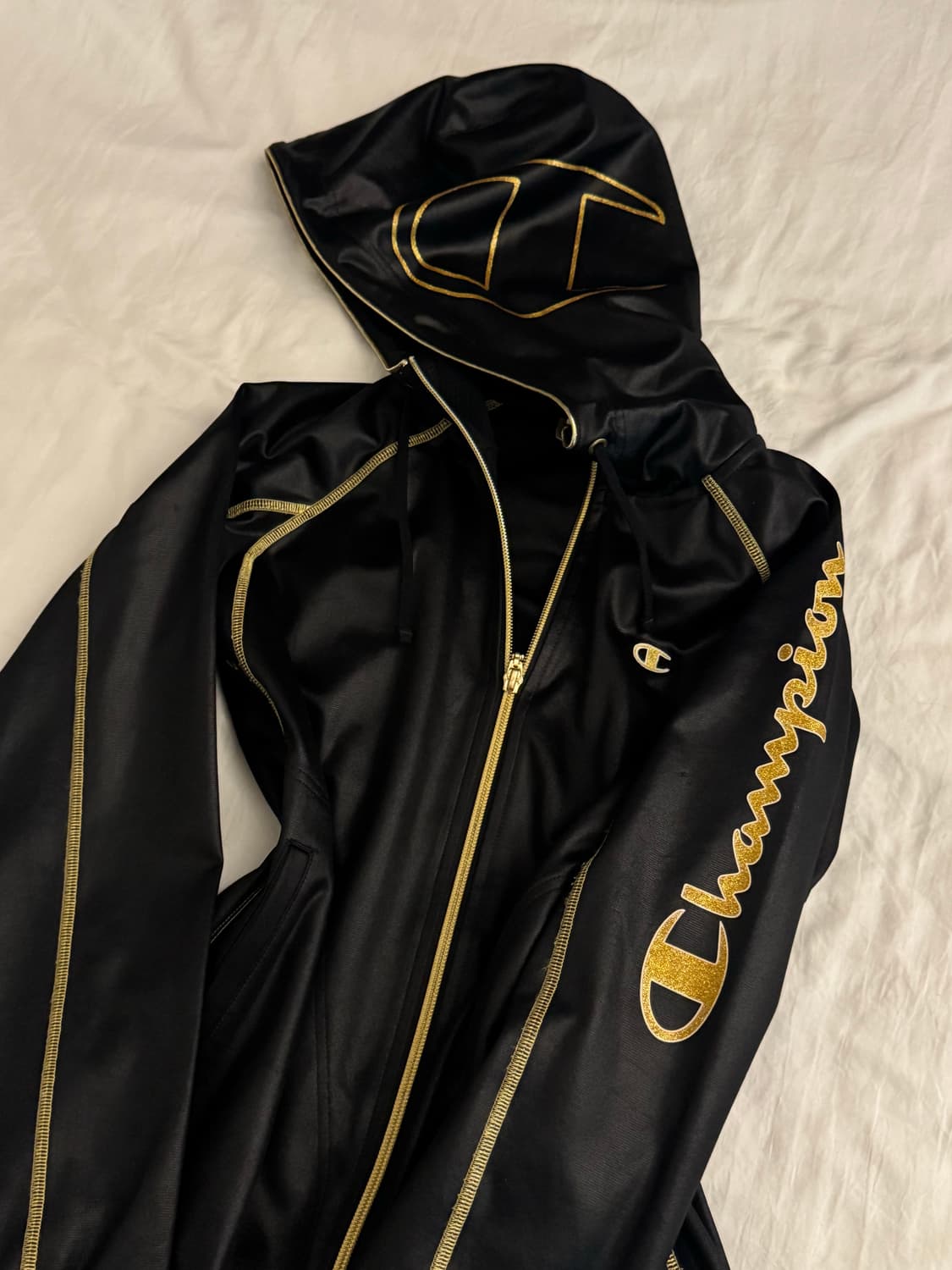 챔피온 검금 딱붙 후드집업 M 상품이미지1