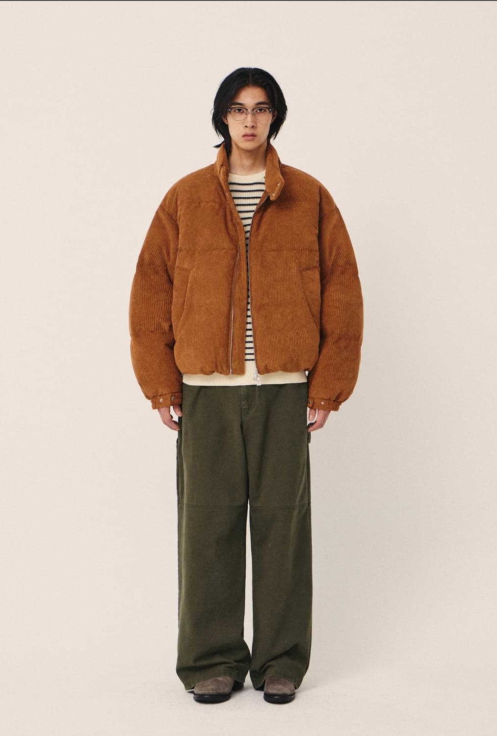 키뮤어 코듀로이 덕다운 헤링턴 패딩 상품이미지7