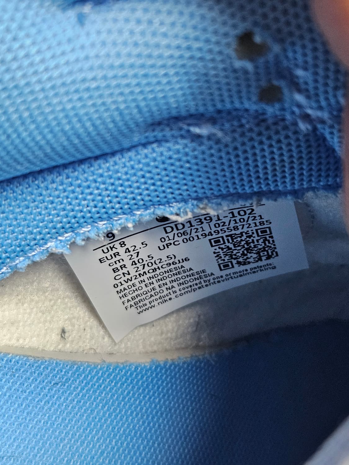 나이키 덩크로우 유니버시티 블루 270 상품이미지2