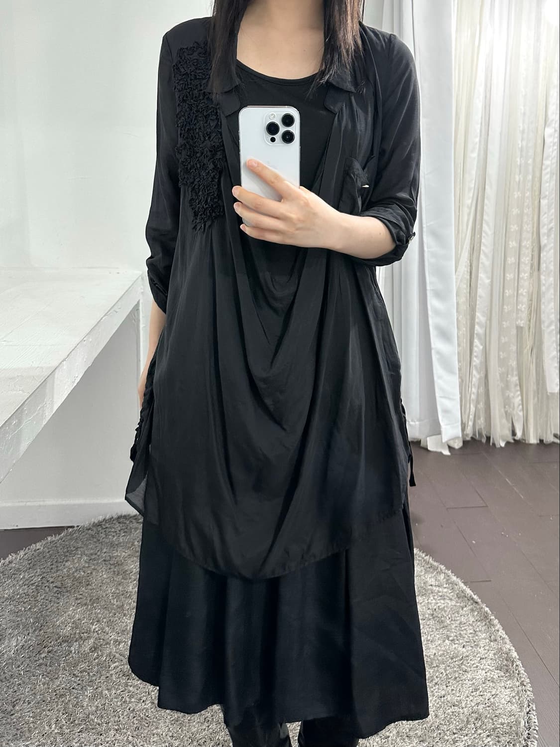 animalrush design layered blouse 상품이미지4