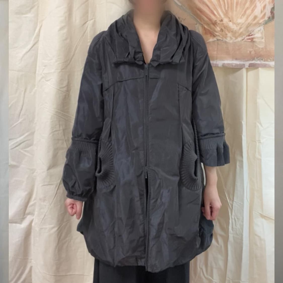 아방가르드 셔링 니트 포인트 투웨이 재킷 (꼼데 맛) 상품이미지1