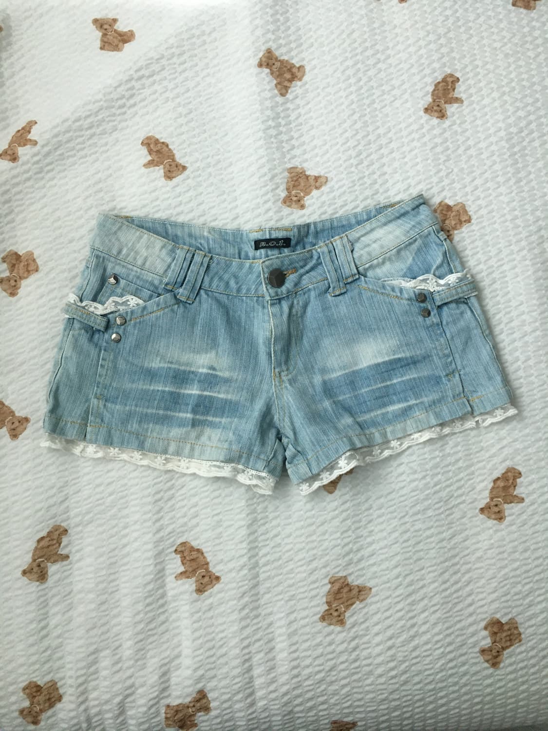 빈티지 레이스 청반바지 상품이미지1
