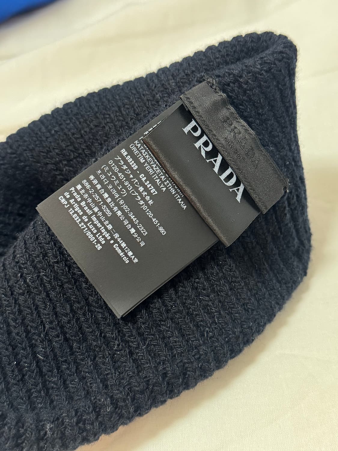프라다 트라이앵글 울캐시미어 로고 비니 상품이미지5