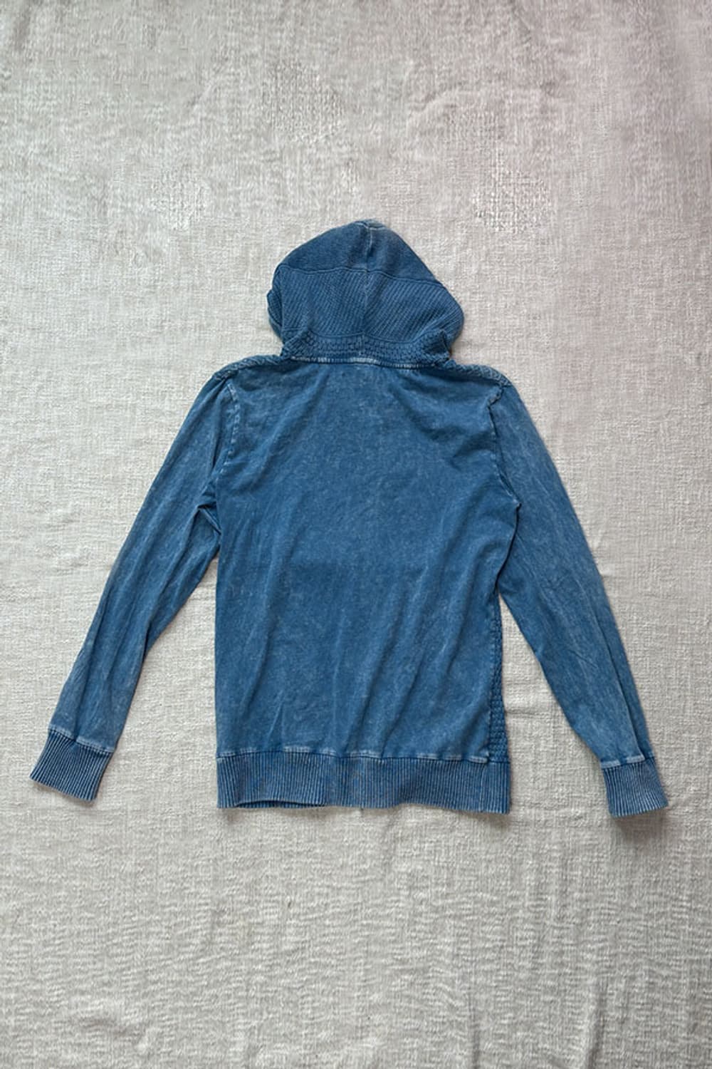 Indigo Mixed Mesh Knit Zip-up hoodie 상품이미지10