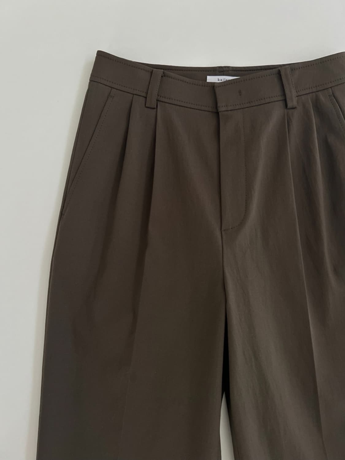 KAILEE/ 렌스토어/ cropped cotton pants/ 카키 상품이미지3