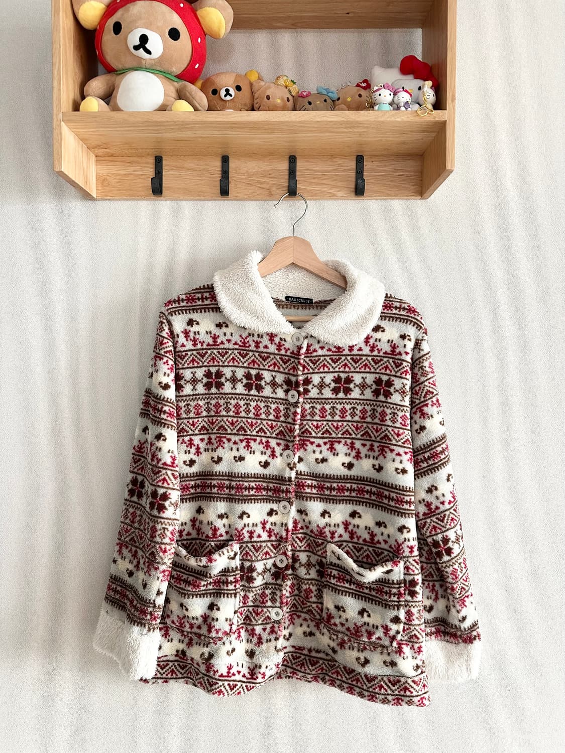 jpn 하구미 스즈코 모리걸 너드 히피 니트 가디건 상의 상품이미지3