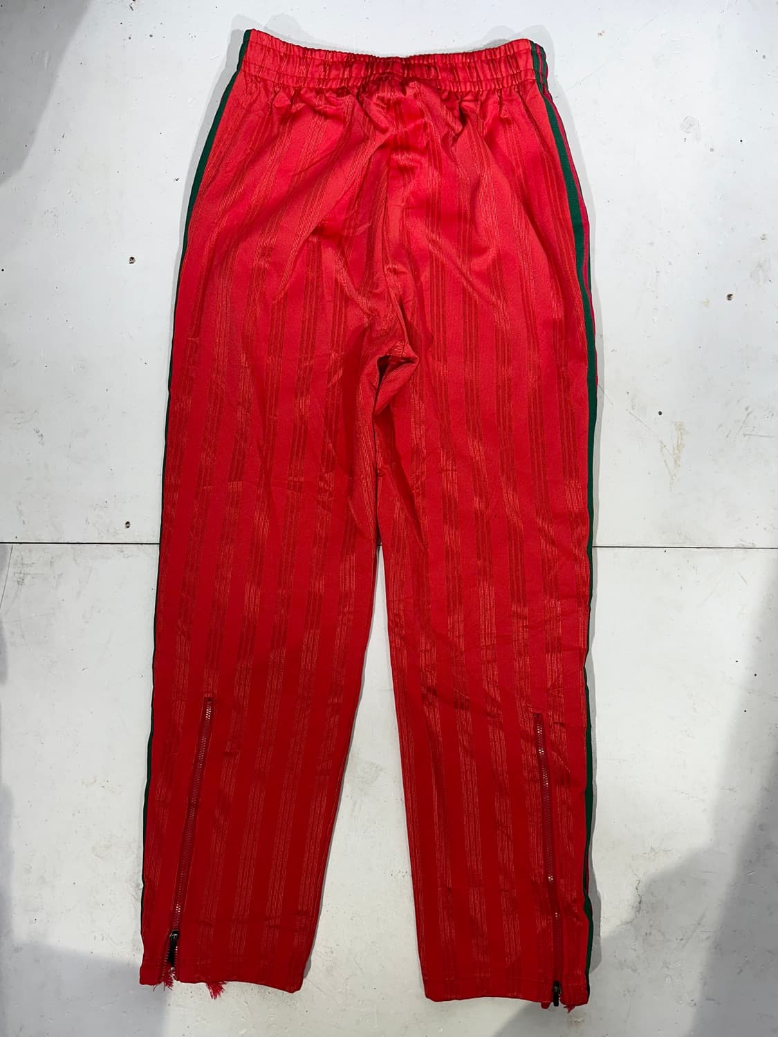 00s 아디다스 레드 그린 포인트 삼선 극희귀 트레이닝 팬츠 M 상품이미지5