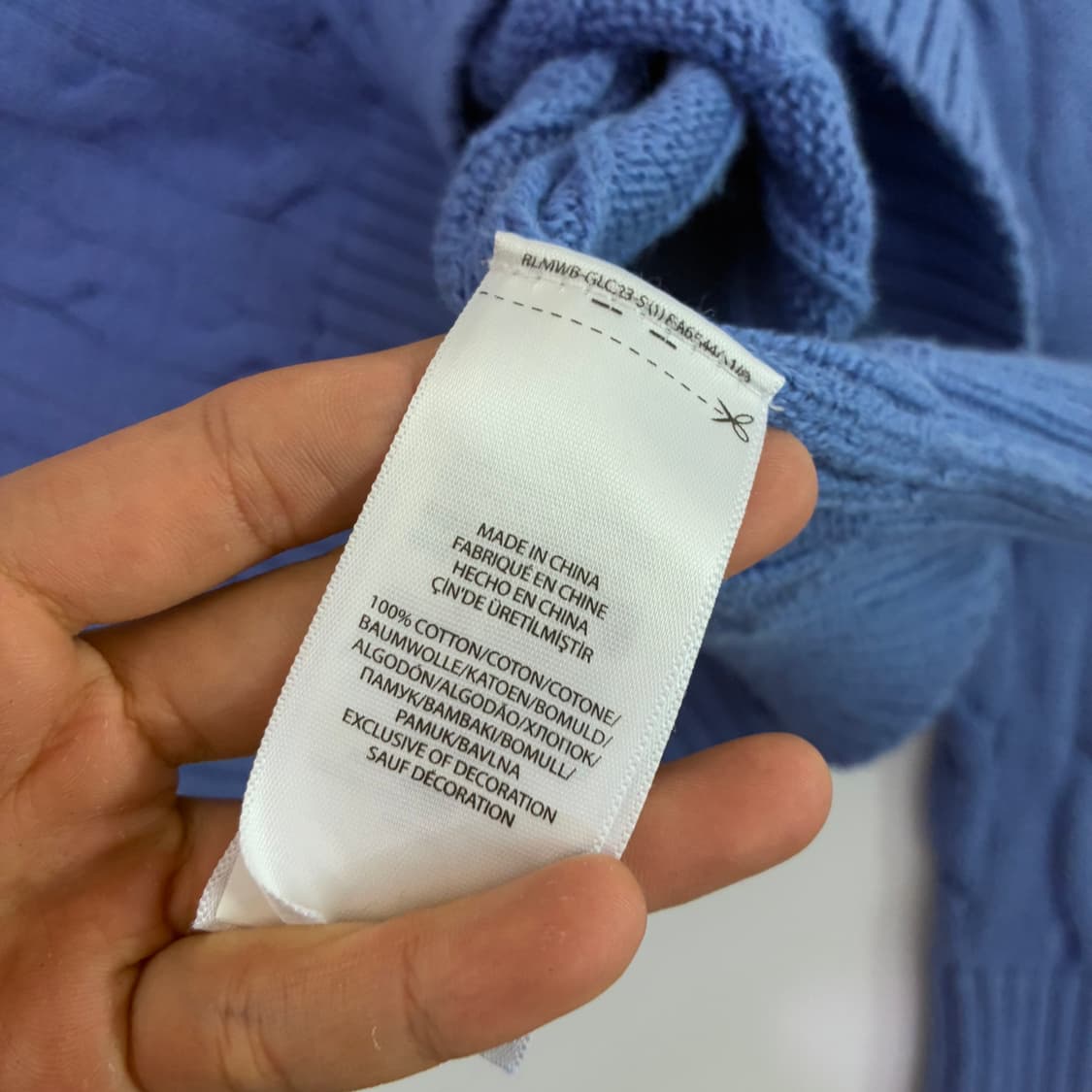 Polo  폴로 랄프로렌 신형 블루 케이블 코튼 니트 상품이미지4