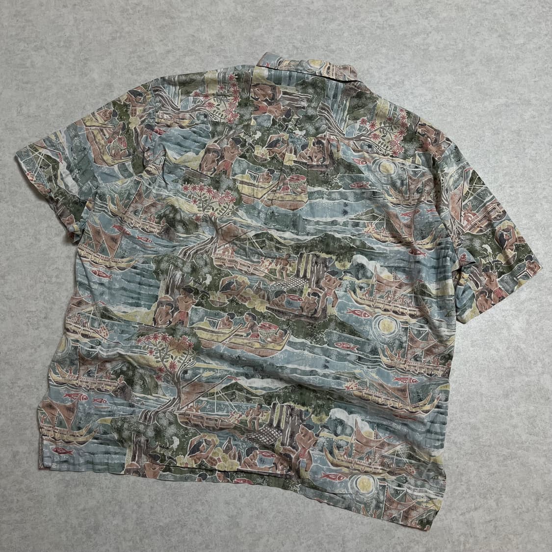 90s Cooke Street reverse 하와이안 헨리넥 셔츠(L) 상품이미지5