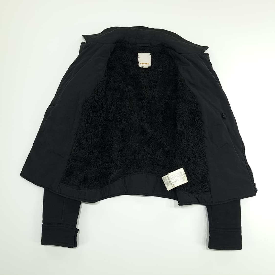 CN756W XS 디젤 블랙 무톤 라이더 자켓 상품이미지3