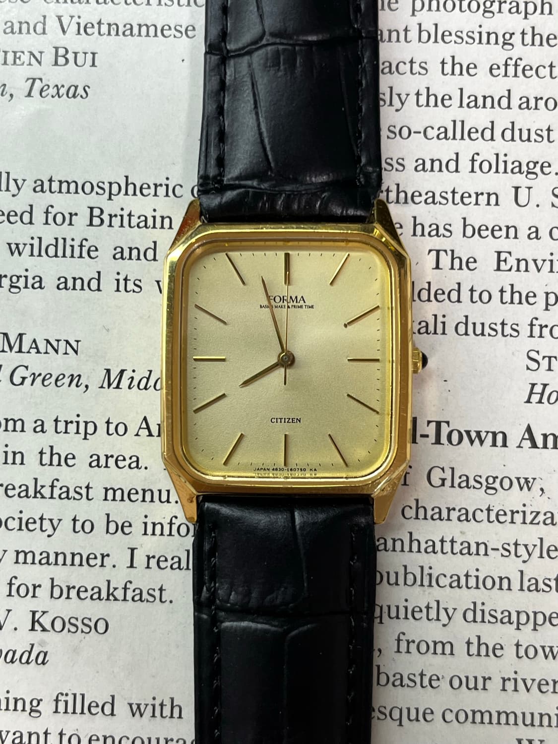 빈티지 시티즌 포르마 탱크 쿼츠 시계 상품이미지1