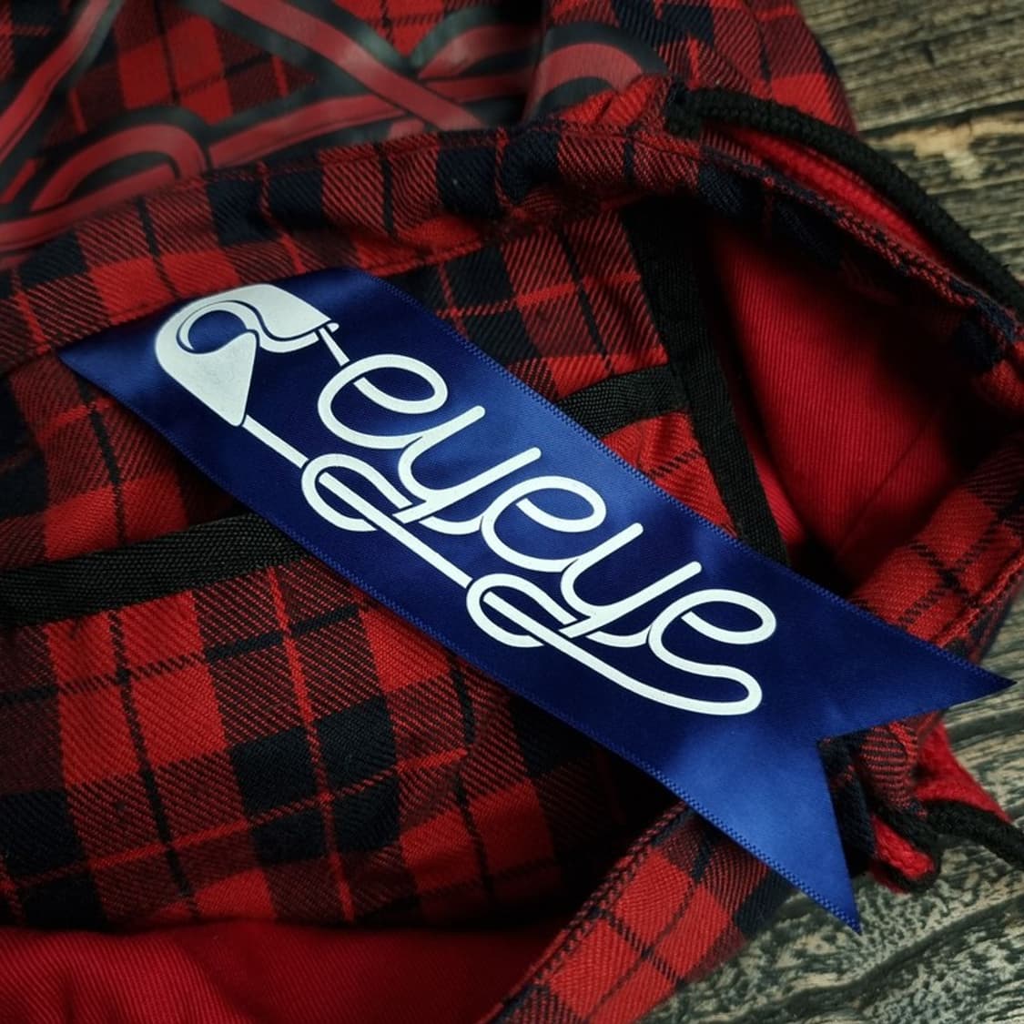 [아이아이] 그래픽 자수 타탁 체크 에코백 M19836 상품이미지5