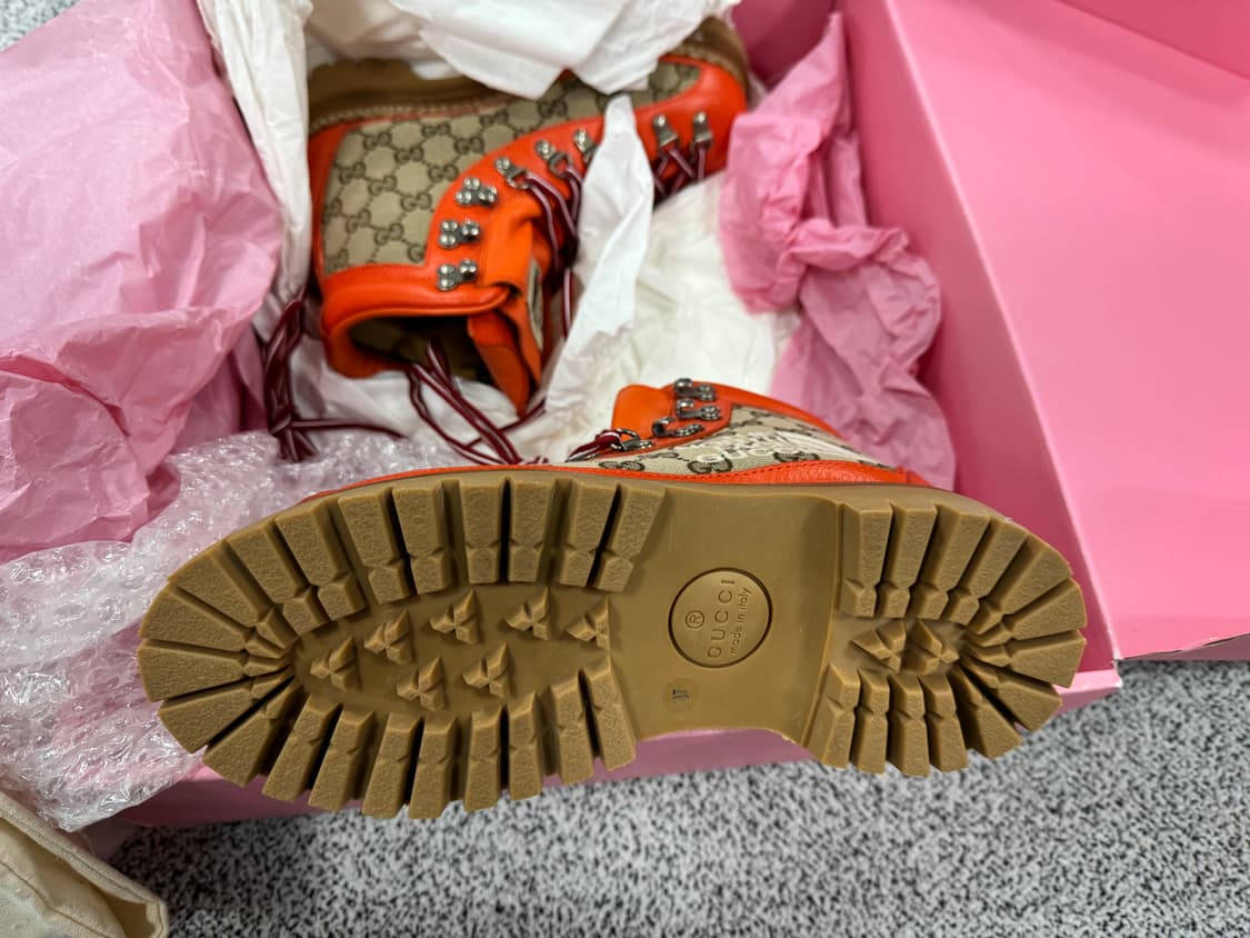 [새상품] 구찌 x 노스페이스 레더 캔버스 부츠 상품이미지2