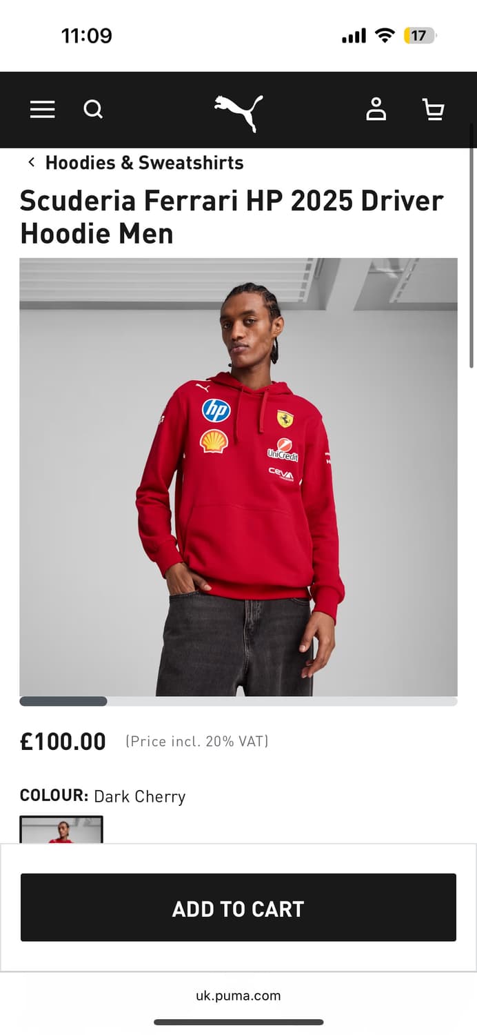 스쿠데리아 페라리 HP 2025 드라이버 후디 L 상품이미지1