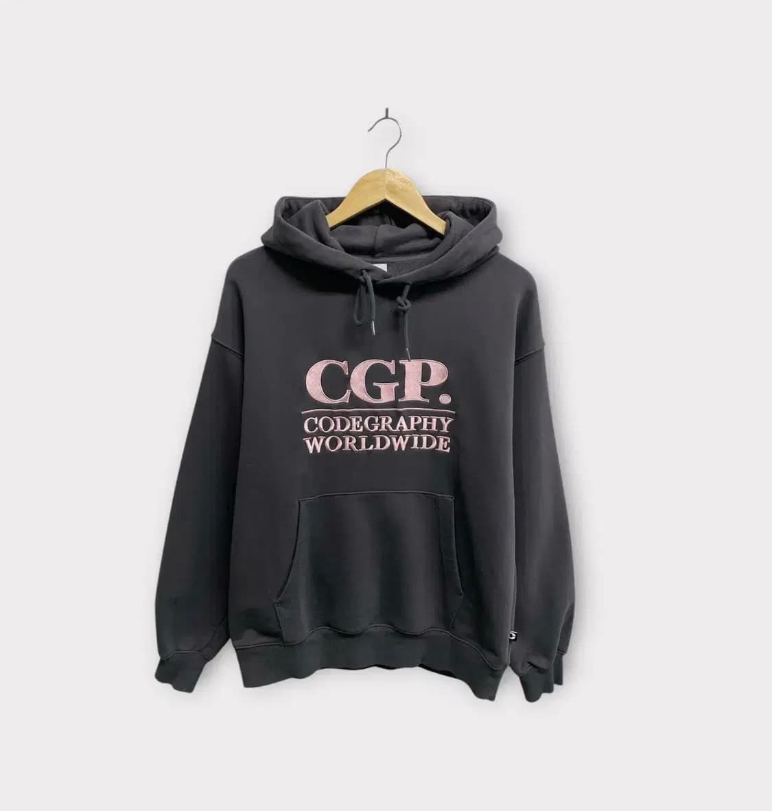 코드그라피 로고 차콜컬러 후드티 M 상품이미지1
