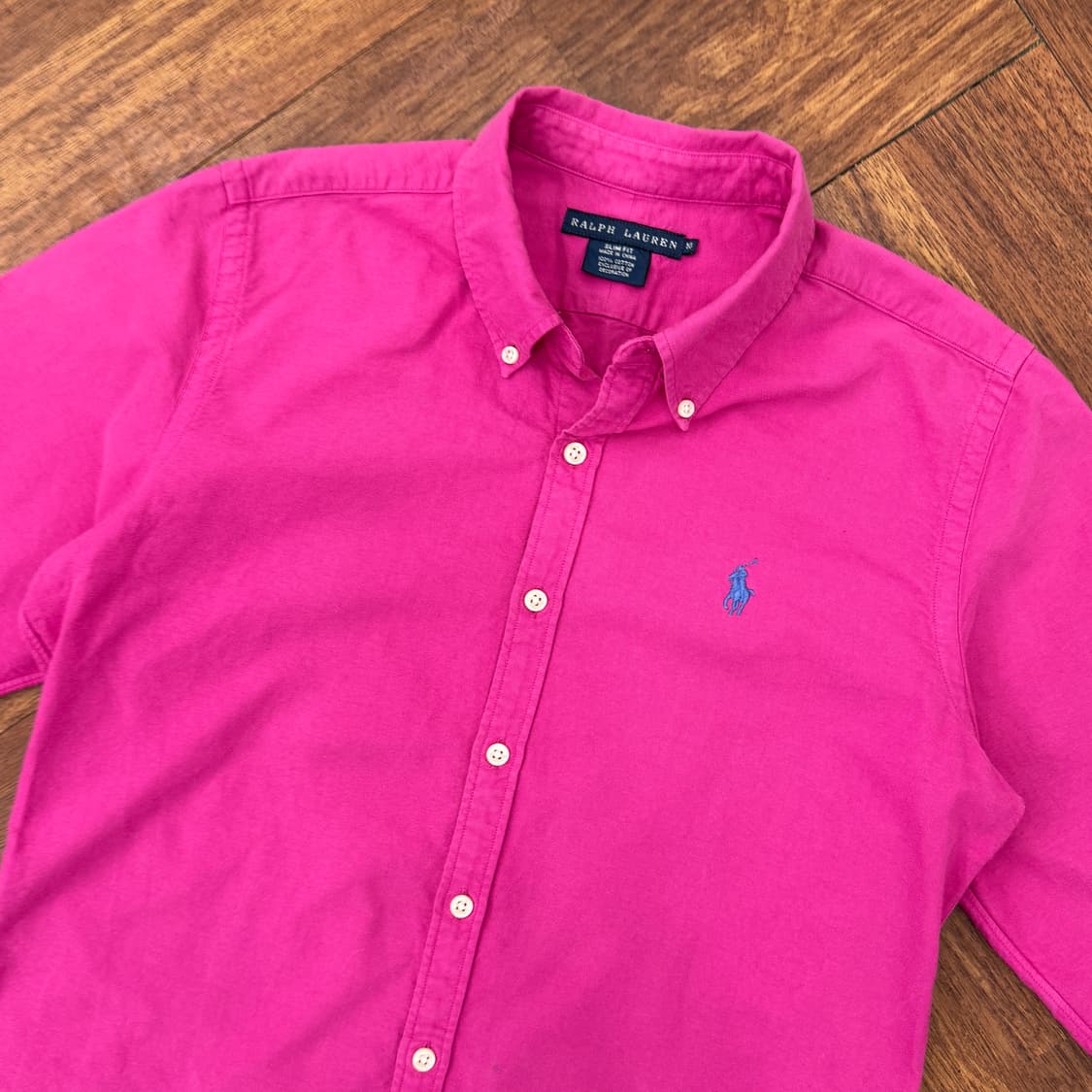 여성용 100 폴로 랄프로렌 핑크 슬림핏 남방 셔츠  상품이미지3