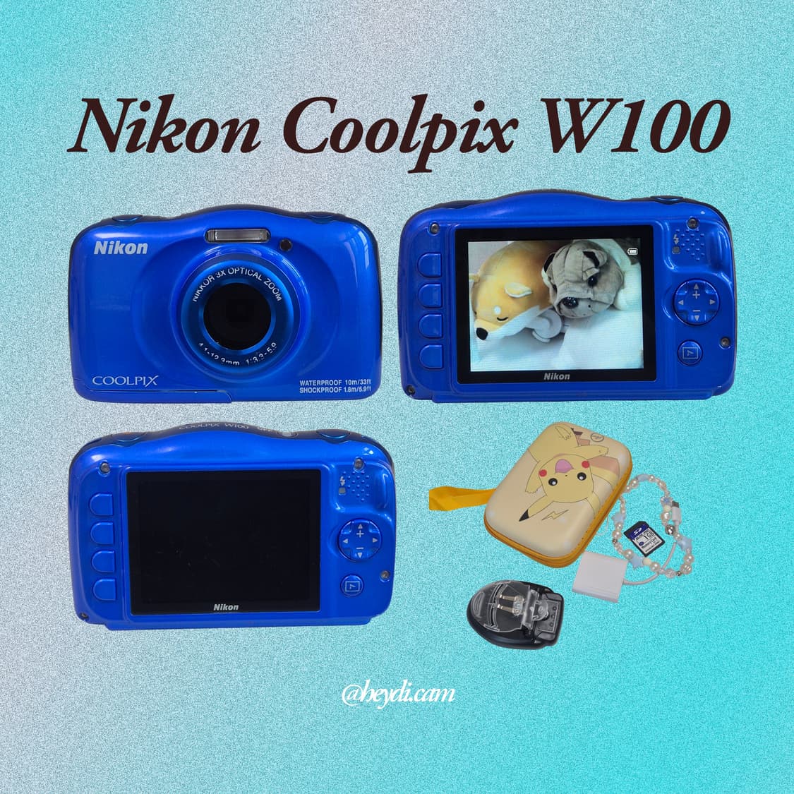 미품급) (찰스엔터) 니콘 쿨픽스 Nikon COOLPIX W100 블루 상품이미지2