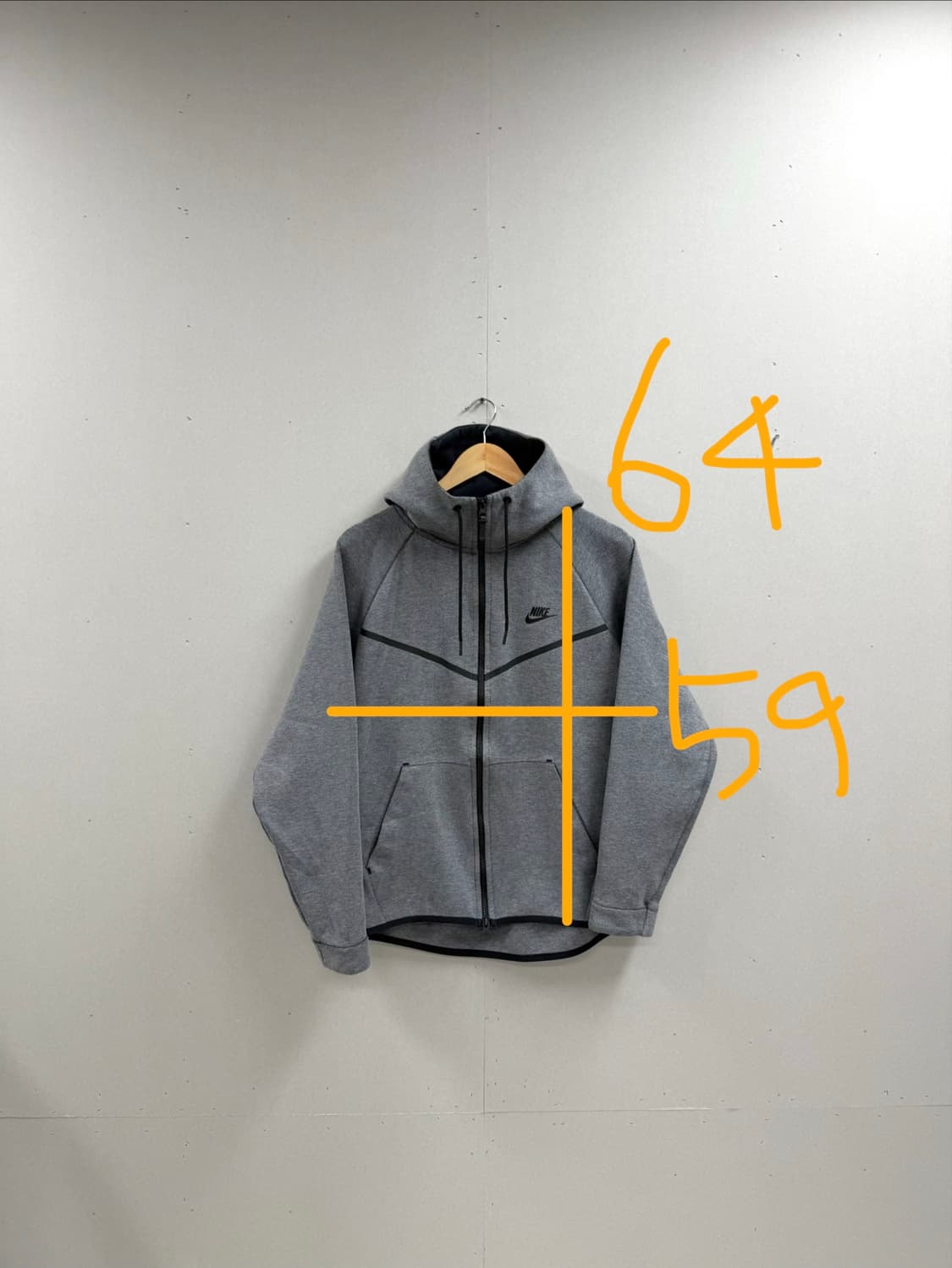 남성 XL / 나이키 테크플리스 윈드러너 후드집업 차콜 상품이미지2