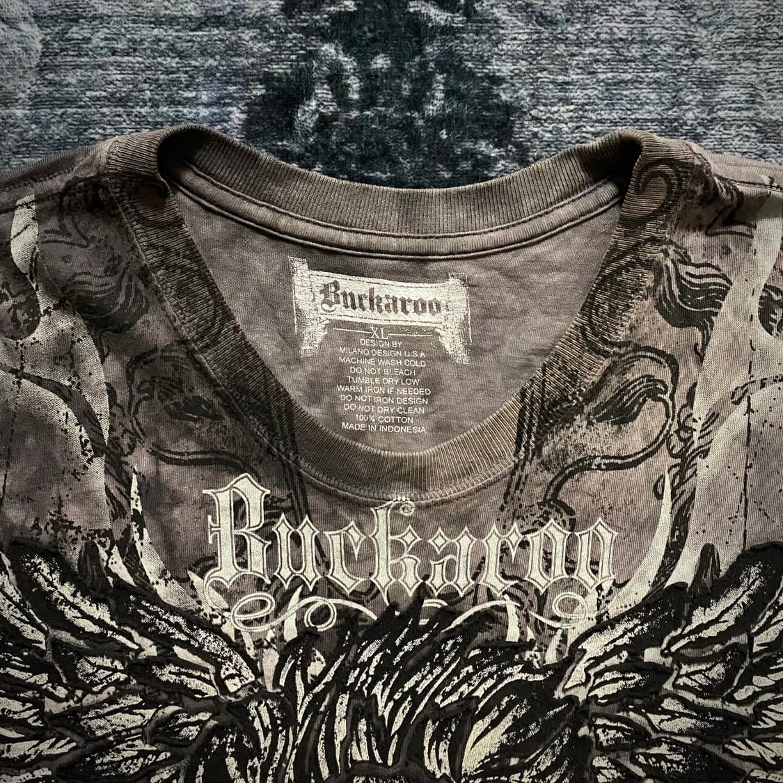 -Buckaroo- Lion Print Y2K T-Shirt 상품이미지6