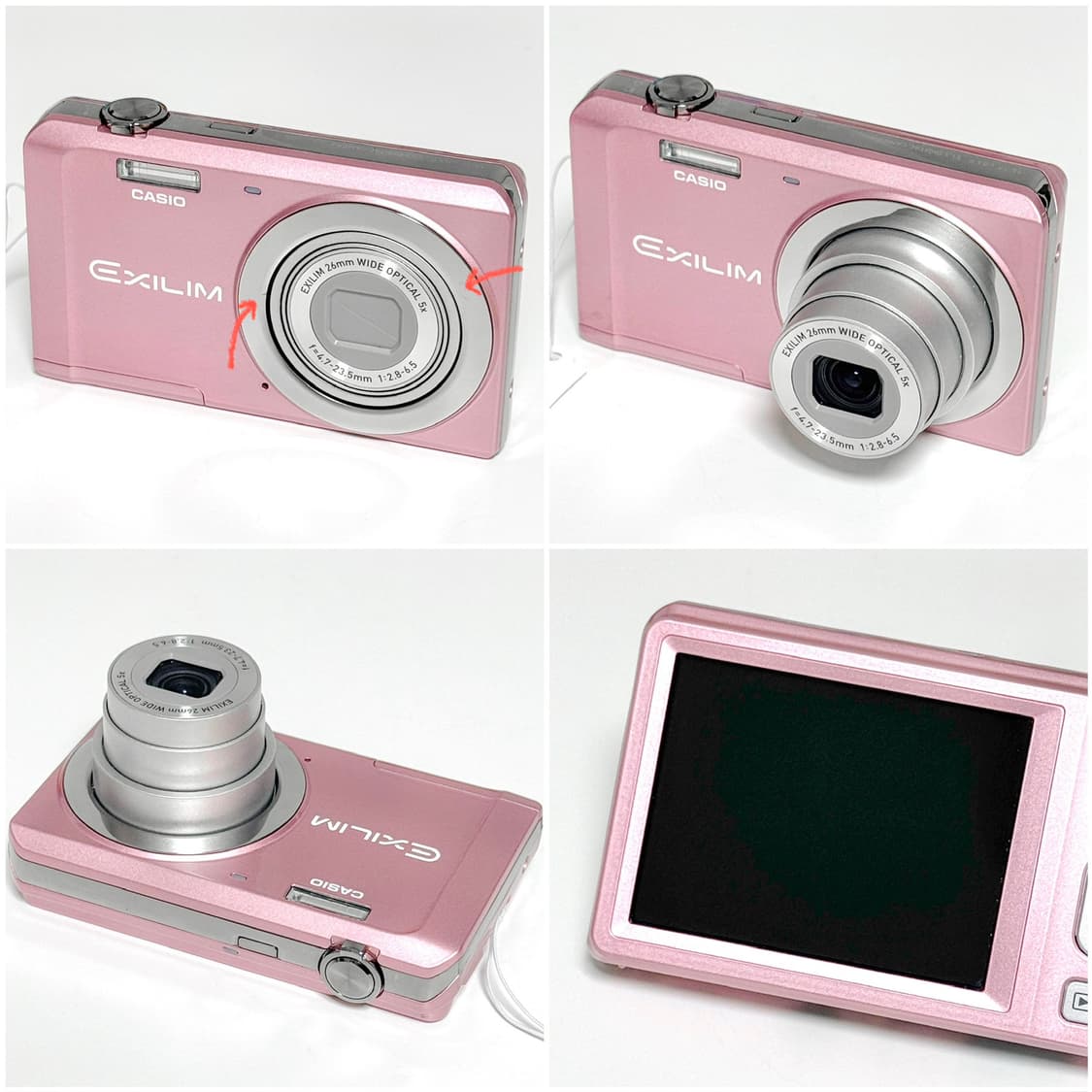 카시오 엑슬림 ZS5 베이비핑크 빈티지디카 상품이미지3
