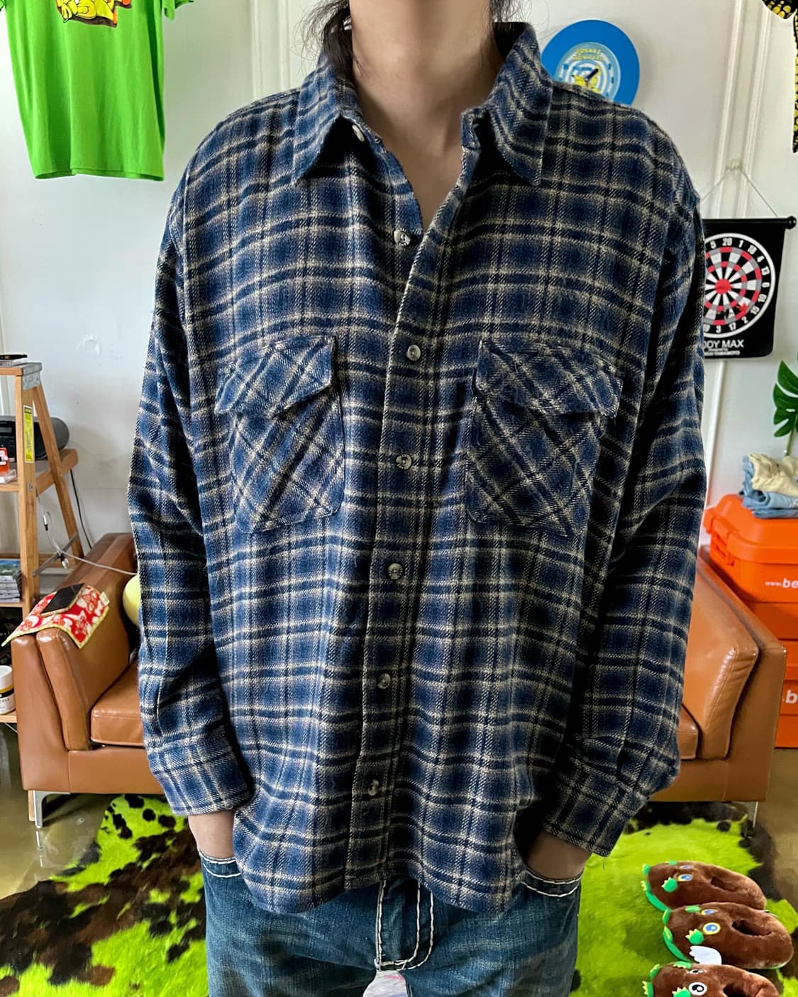 90-00s KANSAI Jeans Heavy Flannel Shirt 상품이미지2