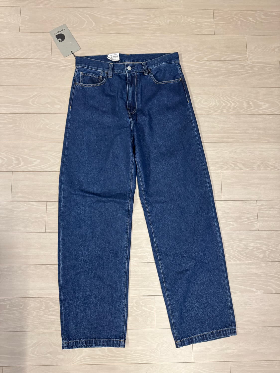 칼하트 랭던 팬츠 블루 스톤 워시 상품이미지3