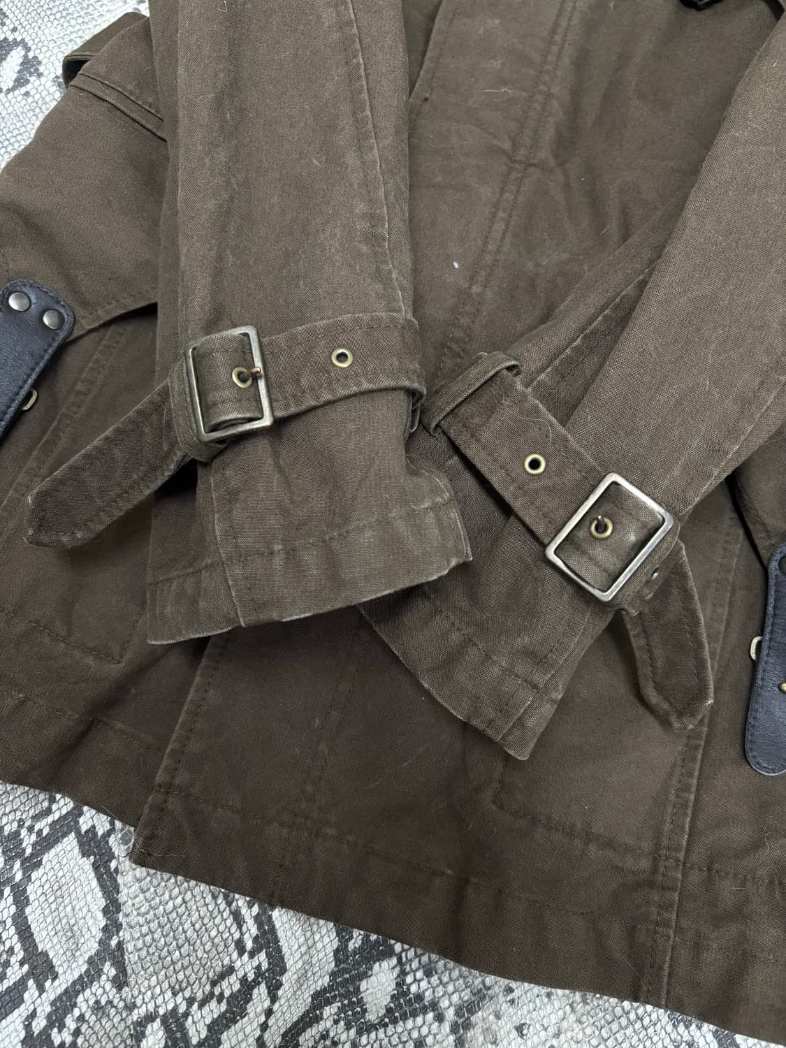 [PPFM]00’s Grunge Deep Khaki Coat 상품이미지7