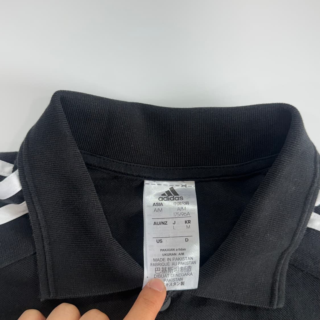Adidas 아디다스 트랙탑 블랙 카라 반팔  상품이미지5
