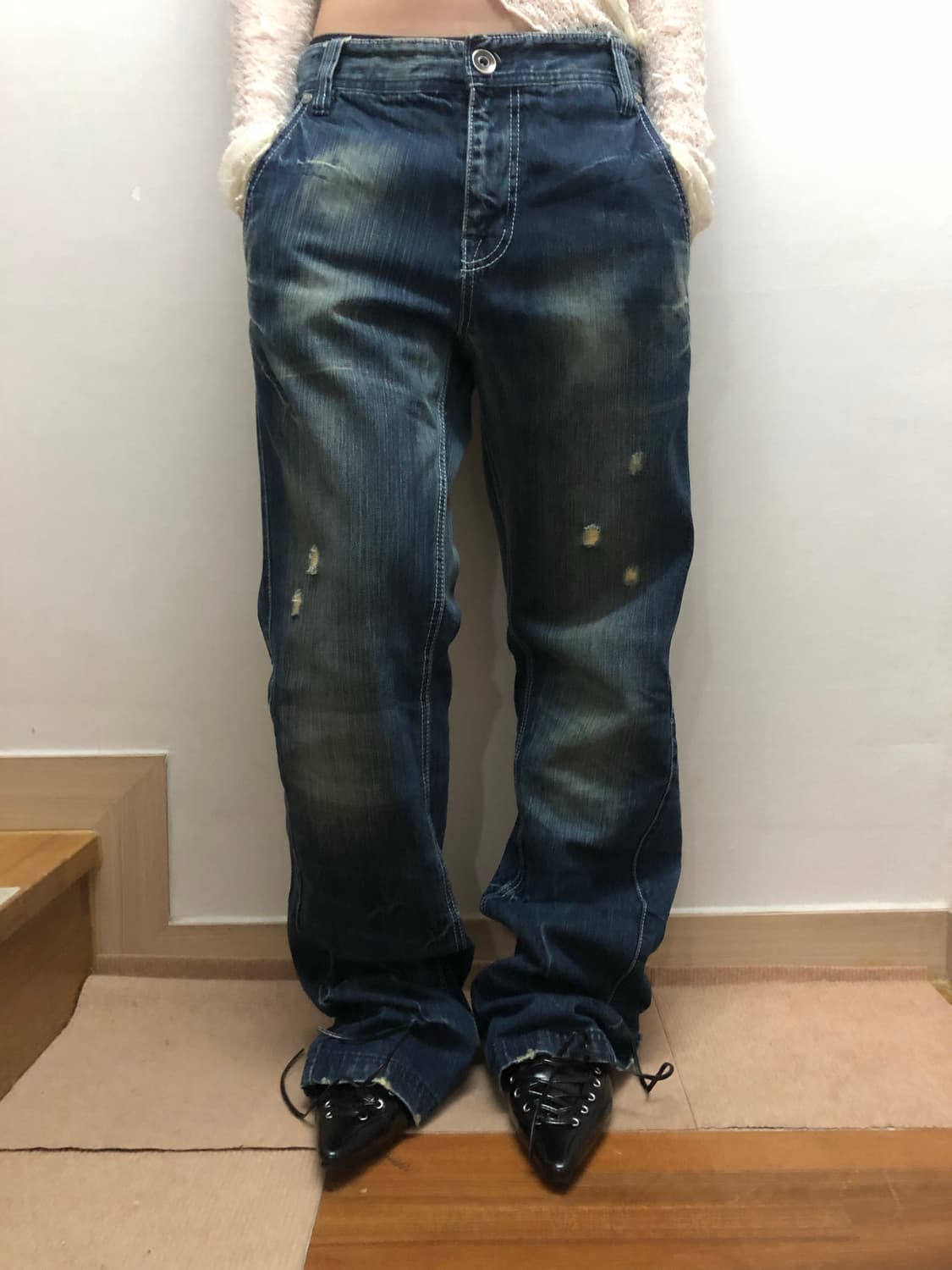 빈티지 데님 워싱 팬츠 상품이미지3