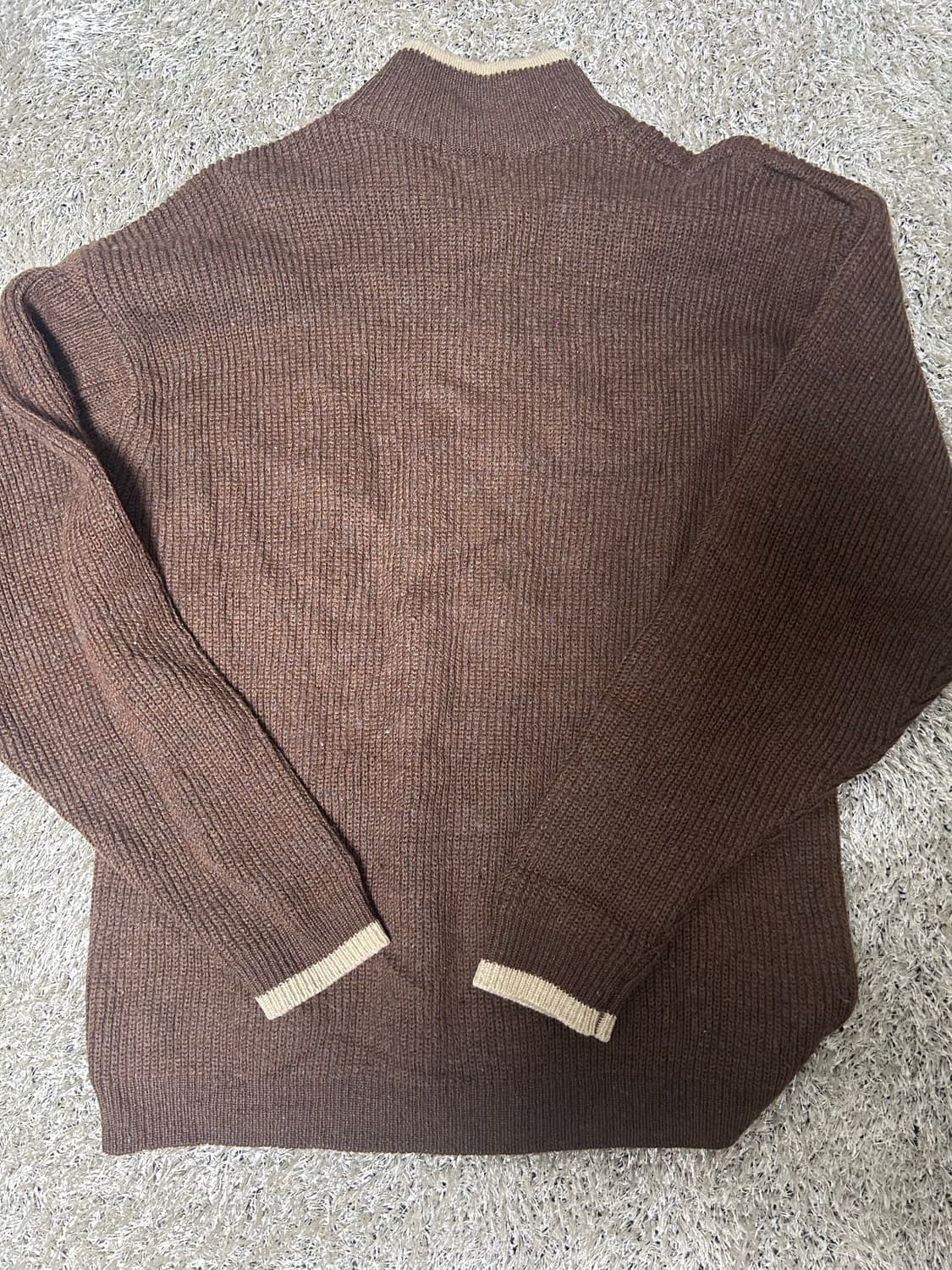 일본판 트래딩 반집업 울 니트 사이즈 105~110 상품이미지5