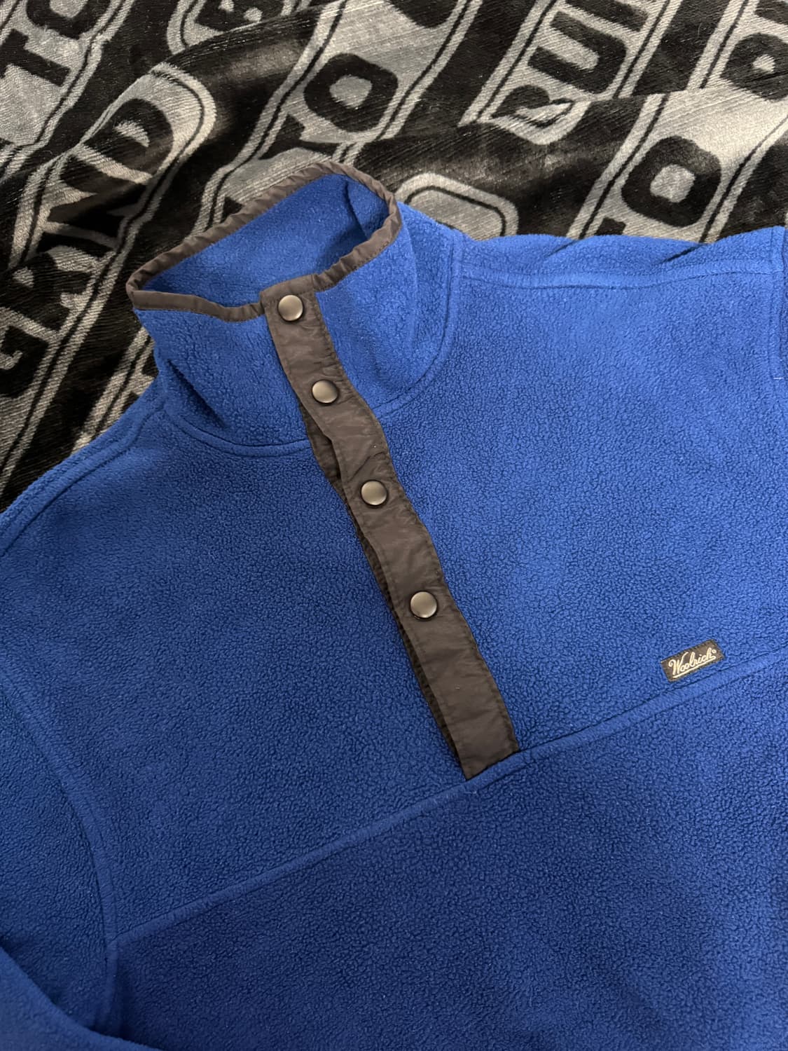 울리치 쿼터 스냅 티 플리스 풀오버 블루 블랙 상품이미지3