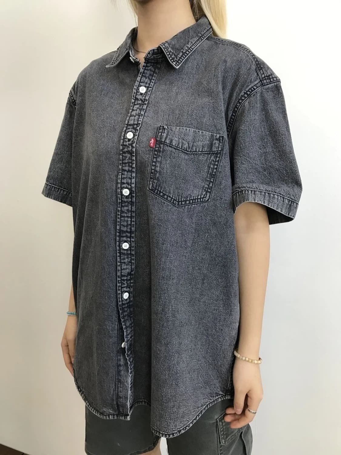 Levi’s Black Denim Short Sleeve Shirt 상품이미지2
