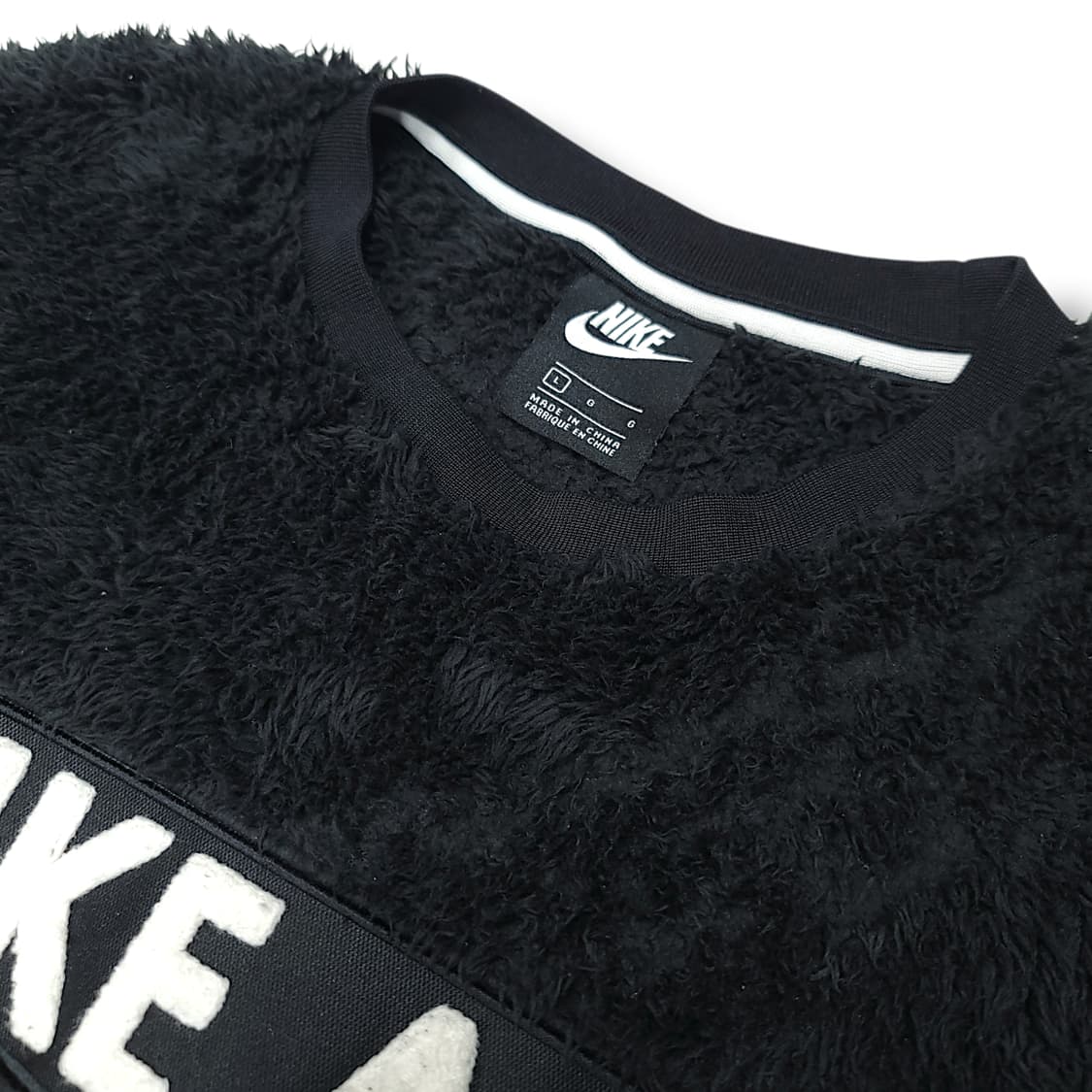 [L] 나이키 에어 블랙 쉐르파 플리스 크루넥 맨투맨 상품이미지8