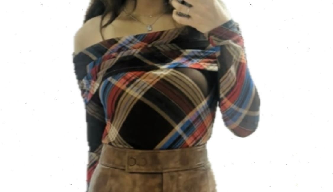 (단돈3500원/착샷O) 샵사이다 체크 오프숄더 블라우스 상품이미지2