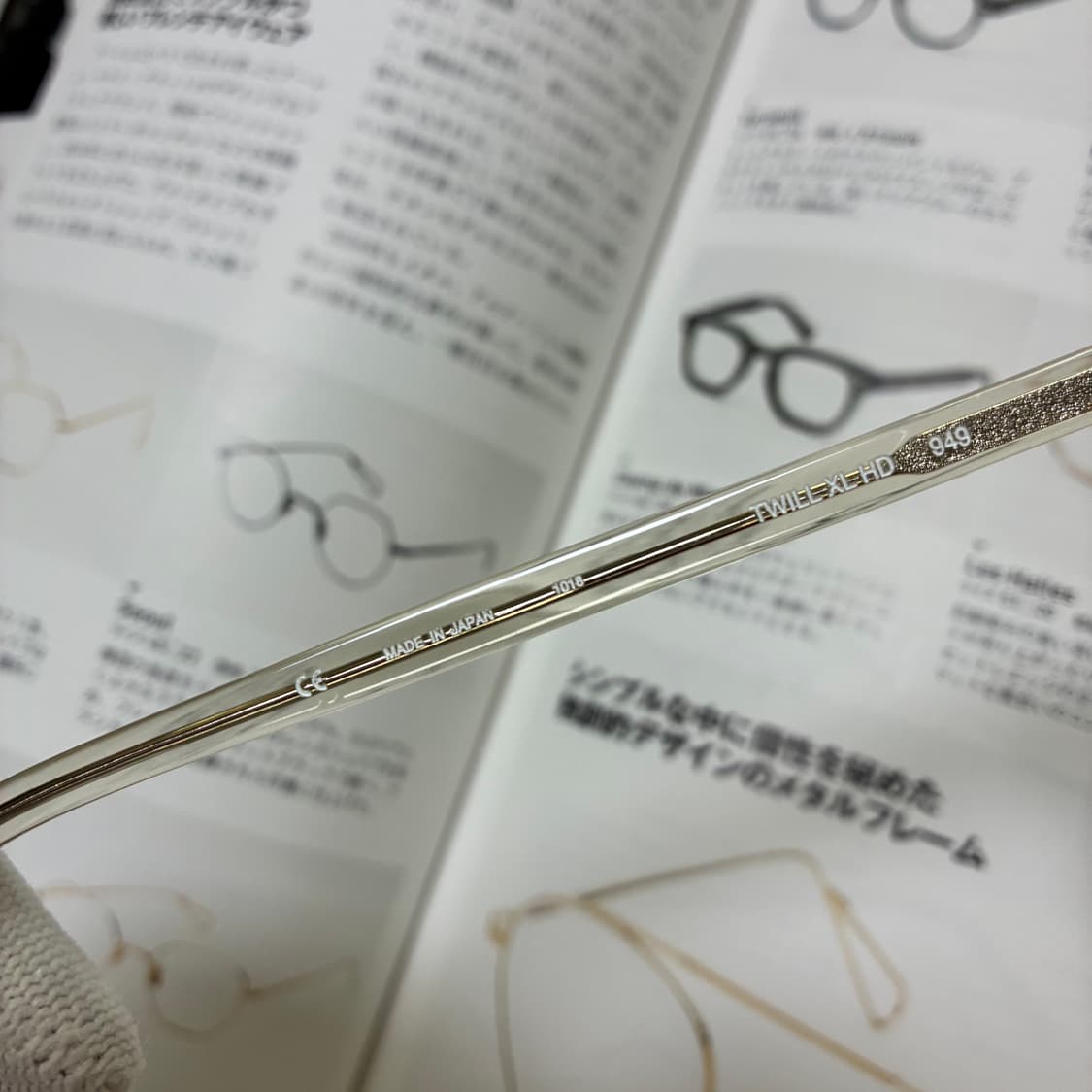 L.A. EYEWORKS 엘에이 아이웍스 옐로우 클리어 투명 뿔테 안경 상품이미지7
