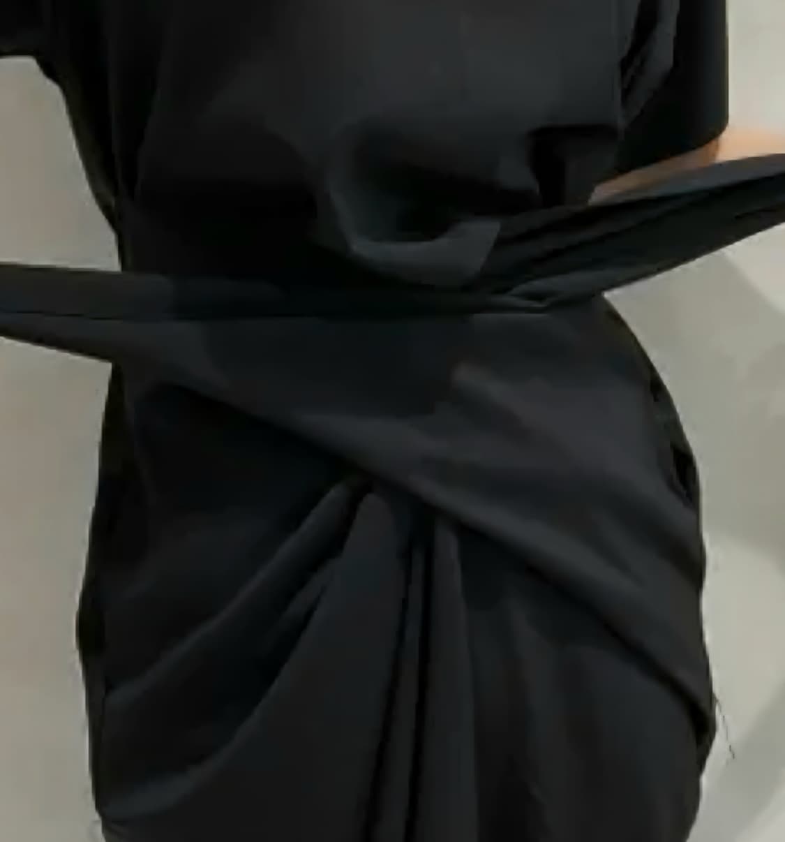 드레이프 블랙롱원피스 상품이미지7