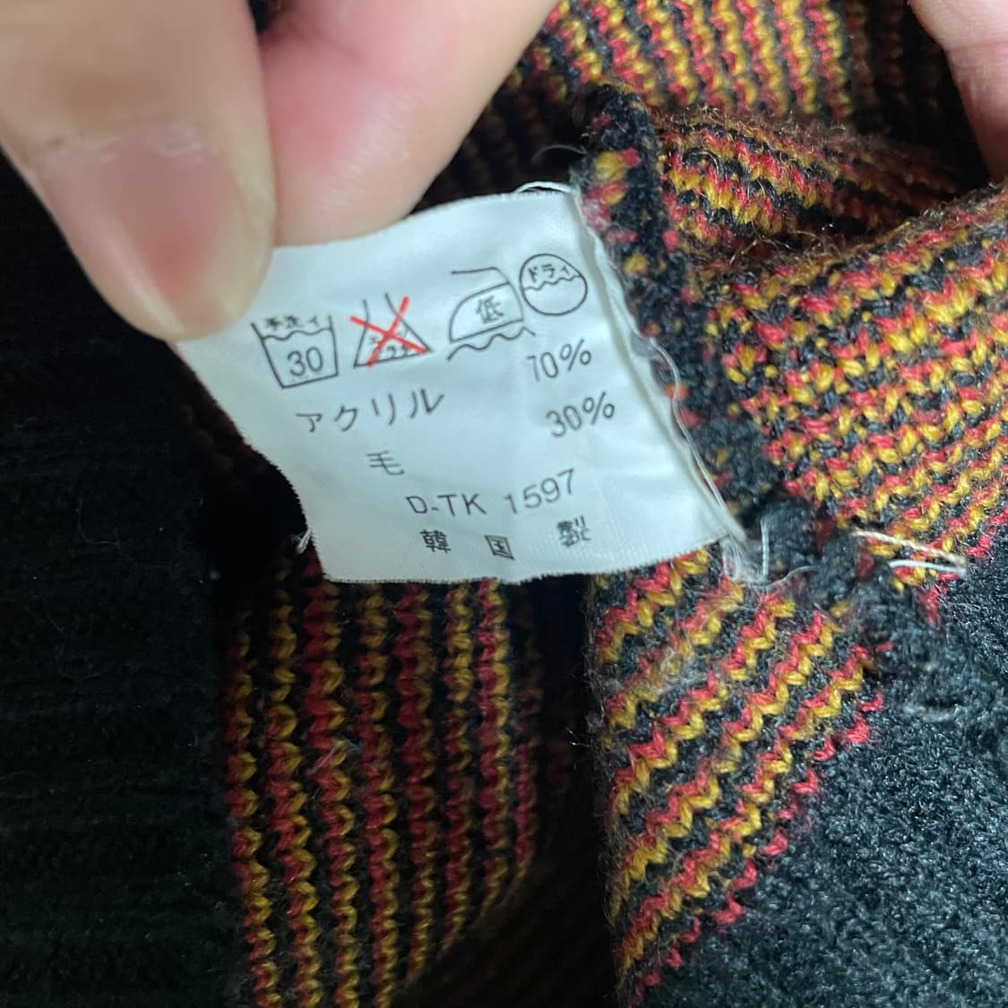 Japan vintage 플레임 스트릿 니트 상품이미지6