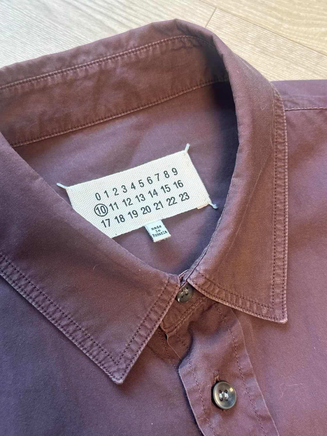 (50) 메종 마르지엘라 셔츠 버건디 상품이미지4