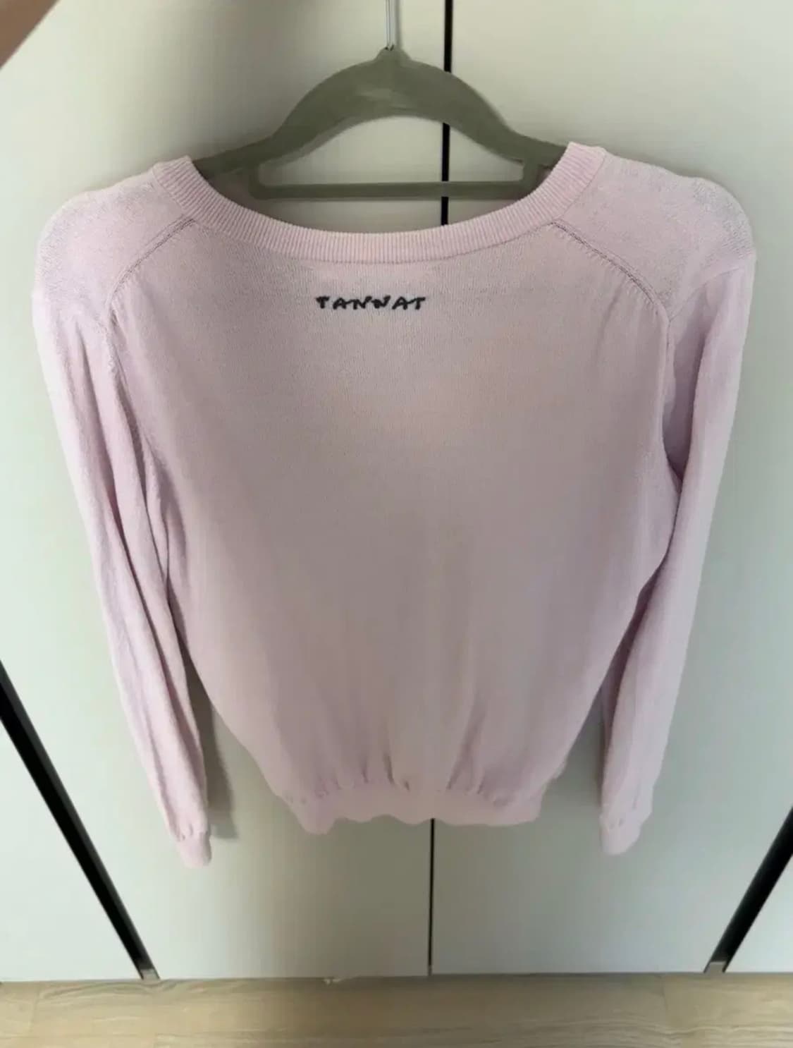 Tannat 타낫 cotton low neck cardigan 핑크 상품이미지5