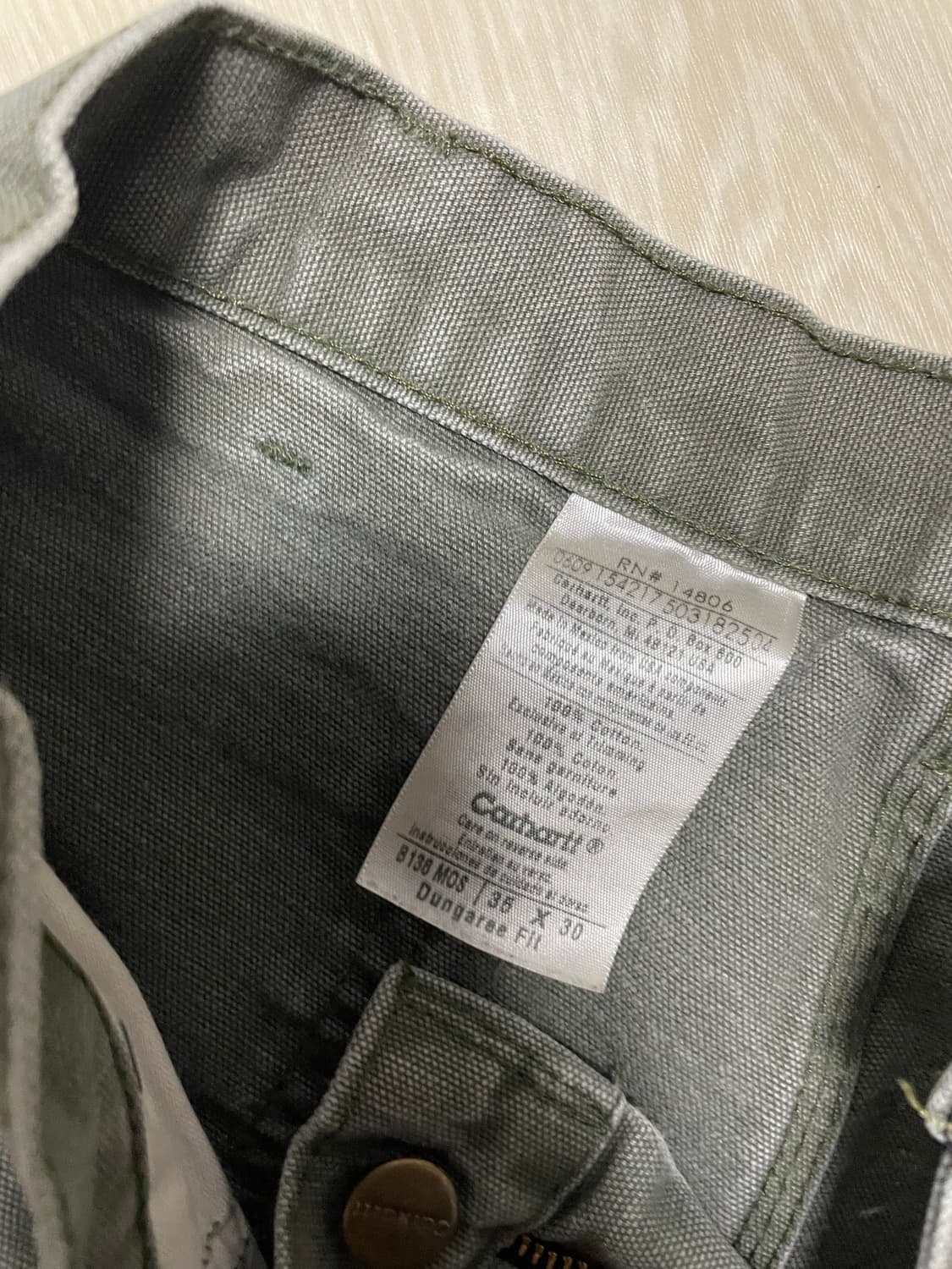 00s칼하트 더블니 모스그린 상품이미지4